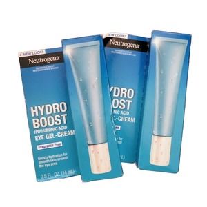 Neutrogena Hydro Boost Hyaluronic Eye Gel-Cream Fragrance-Free 0.5oz Lot Of 2